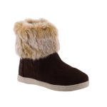 TOMS NEPAL tépős barna SZŐRMÉS csizma