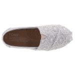 TOMS CLASSIC ezüst HÍMZETT VIRÁGOS balerina cipő