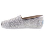 TOMS CLASSIC ezüst HÍMZETT VIRÁGOS balerina cipő
