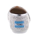 TOMS CLASSIC ezüst HÍMZETT VIRÁGOS balerina cipő