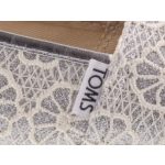 TOMS CLASSIC ezüst HÍMZETT VIRÁGOS balerina cipő