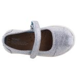 TOMS Mary Jane SILVER METAL balerina cipő