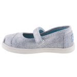 TOMS Mary Jane SILVER METAL balerina cipő