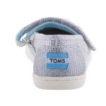 TOMS Mary Jane SILVER METAL balerina cipő
