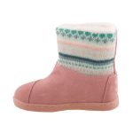 TOMS NEPAL tépős rózsaszín MINTÁS szőrmés csizma