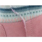 TOMS NEPAL tépős rózsaszín MINTÁS szőrmés csizma