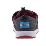 TOMS CHAMBRAY fekete/piros fűzős cipő