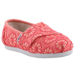 TOMS ALPARGATA MINT GLITTER korall csillogós tépős félcipő   TOMS ALPARGATA MINT GLITTER korall csillogós tépős félcipő