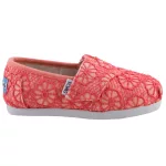 TOMS ALPARGATA MINT GLITTER korall csillogós tépős félcipő