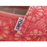 TOMS ALPARGATA MINT GLITTER korall csillogós tépős félcipő