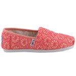 TOMS ALPARGATA MINT GLITTER korall csillogós tépős félcipő