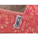 TOMS ALPARGATA MINT GLITTER korall csillogós tépős félcipő