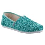 TOMS ALPARGATA MINT GLITTER menta csillogós tépős félcipő