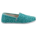 TOMS ALPARGATA MINT GLITTER menta csillogós tépős félcipő