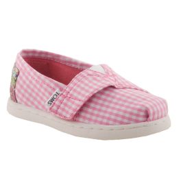 TOMS ALPARGATA rózsa/fehér kockás tépős balerina cipő TOMS ALPARGATA rózsa/fehér kockás tépős balerina cipő