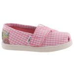 TOMS ALPARGATA rózsa/fehér kockás tépős balerina cipő