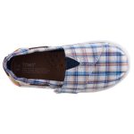 TOMS BIMINI fehér/kék/drapp kockás tépős félcipő