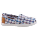 TOMS BIMINI fehér/kék/drapp kockás tépős félcipő