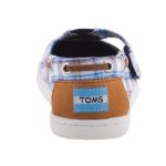 TOMS BIMINI fehér/kék/drapp kockás tépős félcipő