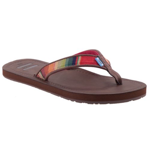 TOMS SOLANA FLIP barna/színes ujjbebújós papucs