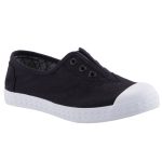 TOMS ZUMA BLACK CANVAS fekete orrvédős GUMIS belebújós cipő