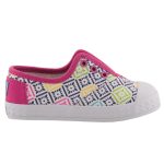 TOMS ZUMA PINK VINTAGE málna/színes mintás GUMIS belebújós cipő