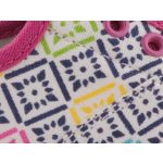 TOMS ZUMA PINK VINTAGE málna/színes mintás GUMIS belebújós cipő