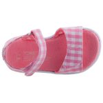 TOMS STRAPPY PINK rózsa/fehér kockás 2 tépős szandál