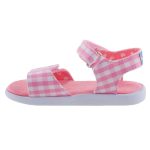 TOMS STRAPPY PINK rózsa/fehér kockás 2 tépős szandál