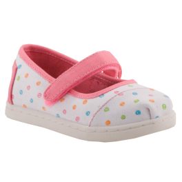 TOMS MARY JANE fehér/rózsa/mintás PÖTTYÖS tépős balerina cipő   TOMS MARY JANE fehér/rózsa/mintás PÖTTYÖS tépős balerina cipő