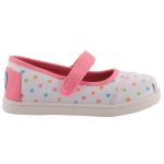 TOMS MARY JANE fehér/rózsa/mintás PÖTTYÖS tépős balerina cipő