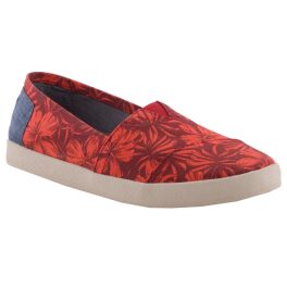 SZÍNHIBÁS TOMS AVALON RED bordó/piros VIRÁGOS belebújós cipő   SZÍNHIBÁS TOMS AVALON RED bordó/piros VIRÁGOS belebújós cipő