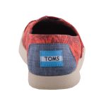 SZÍNHIBÁS TOMS AVALON RED bordó/piros VIRÁGOS belebújós cipő