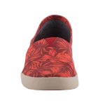SZÍNHIBÁS TOMS AVALON RED bordó/piros VIRÁGOS belebújós cipő