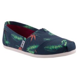 TOMS NAVY BIRDS PARADISE kék pálmafás belebújós cipő TOMS NAVY BIRDS PARADISE kék pálmafás belebújós cipő