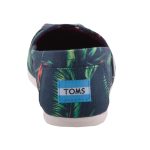 Színhibás TOMS NAVY BIRDS PARADISE kék pálmafás belebújós cipő