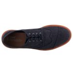 TOMS BROGUE BLACK DENIM fekete farmer fűzős cipő