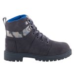 TOMS SUMMIT SUEDE szürke/kék/terep mintás magasszárú fűzős bakancs