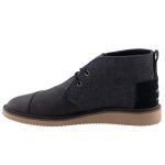 TOMS MATTEO CHUKKA BLACK LEATHER fekete/szürke fűzős magasszárú cipő