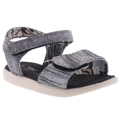 TOMS STRAPPY fekete/ezüst 2 tépős szandi