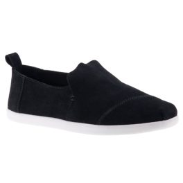 TOMS DECONSTRUCTED fekete velúr bőr belebújós cipő TOMS DECONSTRUCTED fekete velúr bőr belebújós cipő