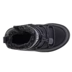 TOMS ALPINE fekete tépőzáras félmagas szőrmés téli bakancs