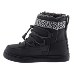 TOMS ALPINE fekete tépőzáras félmagas szőrmés téli bakancs