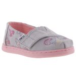 TOMS ALPARGATA szürke/rózsa pillangós tépős balerina cipő