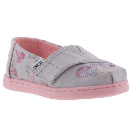 TOMS ALPARGATA szürke/rózsa pillangós tépős balerina cipő   TOMS ALPARGATA szürke/rózsa pillangós tépős balerina cipő