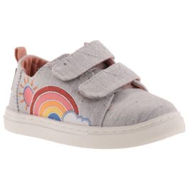 TOMS LENNY SNEAK világosszürke szivárványos 2 tépős félcipő   TOMS LENNY SNEAK világosszürke szivárványos 2 tépős félcipő