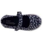 TOMS MARY JANE tépős sötétkék/fehér virágos balerina cipő