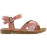 TOMS LEXIE Bloom metallic rózsa/fehér csillogós csatos gyerek szandál