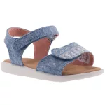 TOMS STRAPPY SANDAL 2 tépőzáras farmerkék/rózsa gyerek szandál