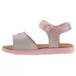 TOMS STRAPPY SANDAL 2 tépőzáras szürke/rózsaszín pillangós gyerek szandál